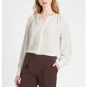 NWT Banana Republic ECOVERO Balloon-Sleeve Blouse XSP